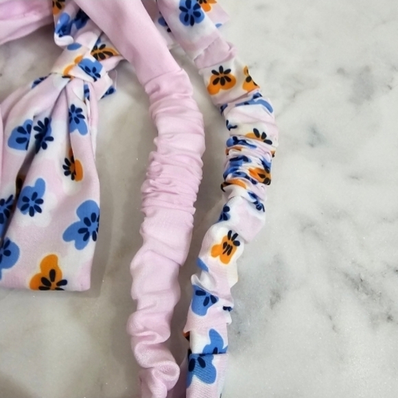 Cat & Jack Girls Head Wraps 2 Pack Floral/Pink - Picture 5 of 10